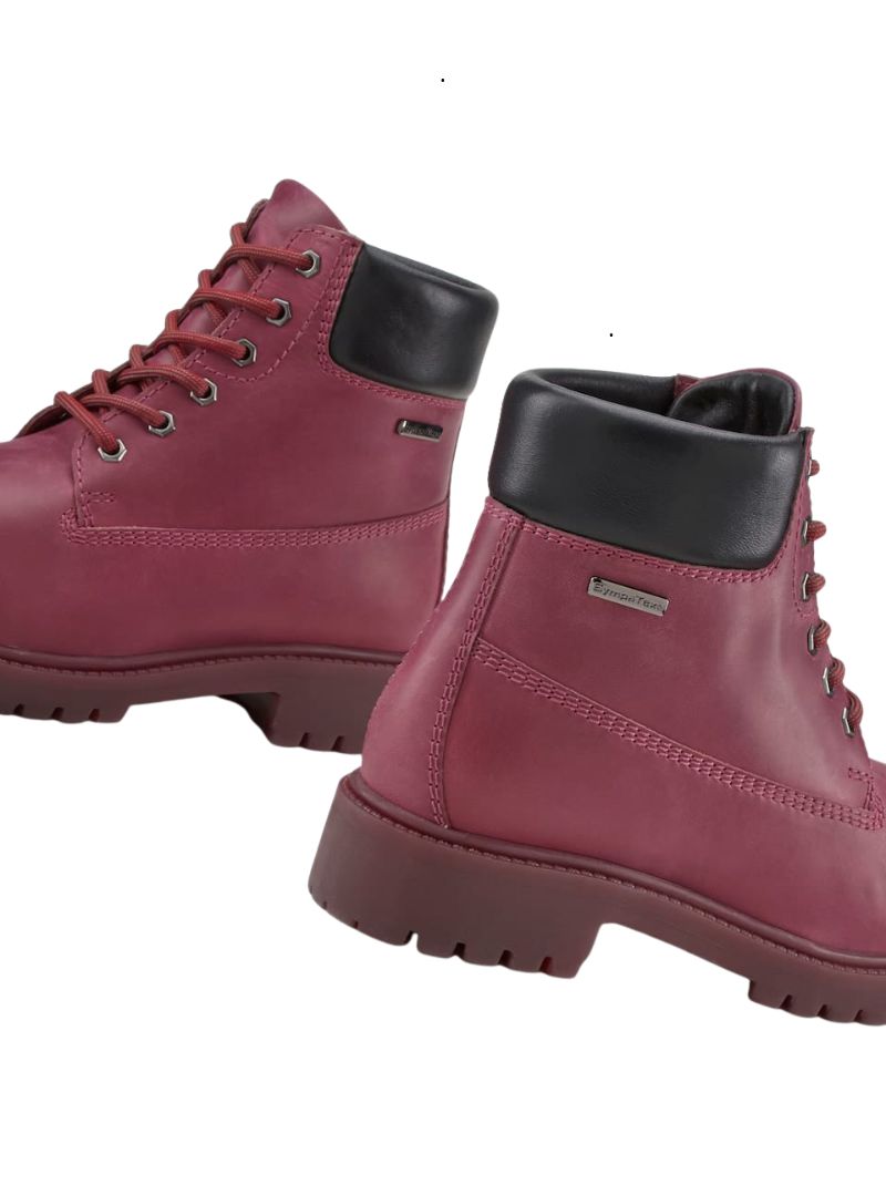 Lascana Ladies Lace Up Ankle Boot - Plum