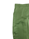 Jana Ina Ladies Satin Cargo Pants - Green