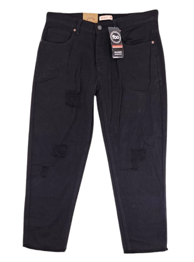 SLIM CROPPED RIBBED JEAN