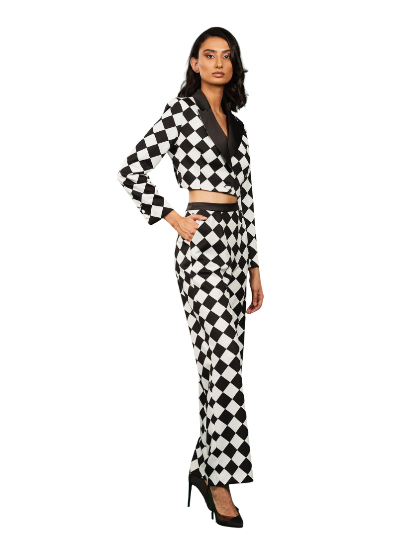 Vanessa Gounden Claudia Formal Jacket - Black/White