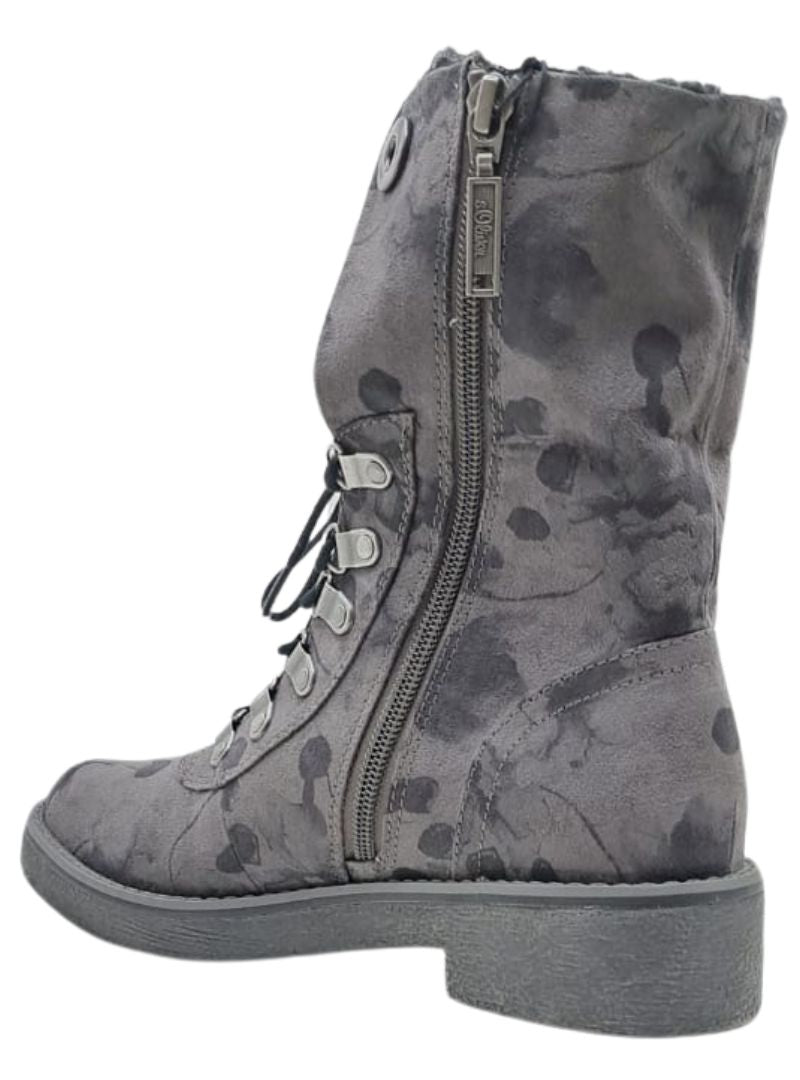 DETAILED LACE UP BOOT