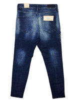 On Denim Mens Ribbed Slim Fit Jean - Blue