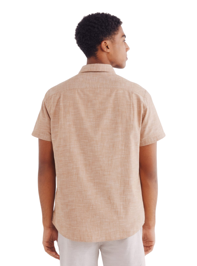 Springfield Mens Linen Shirt - Brown