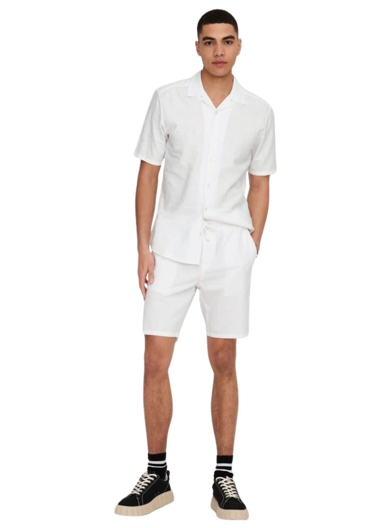 Only & Sons Mens Onslinus Shorts - White
