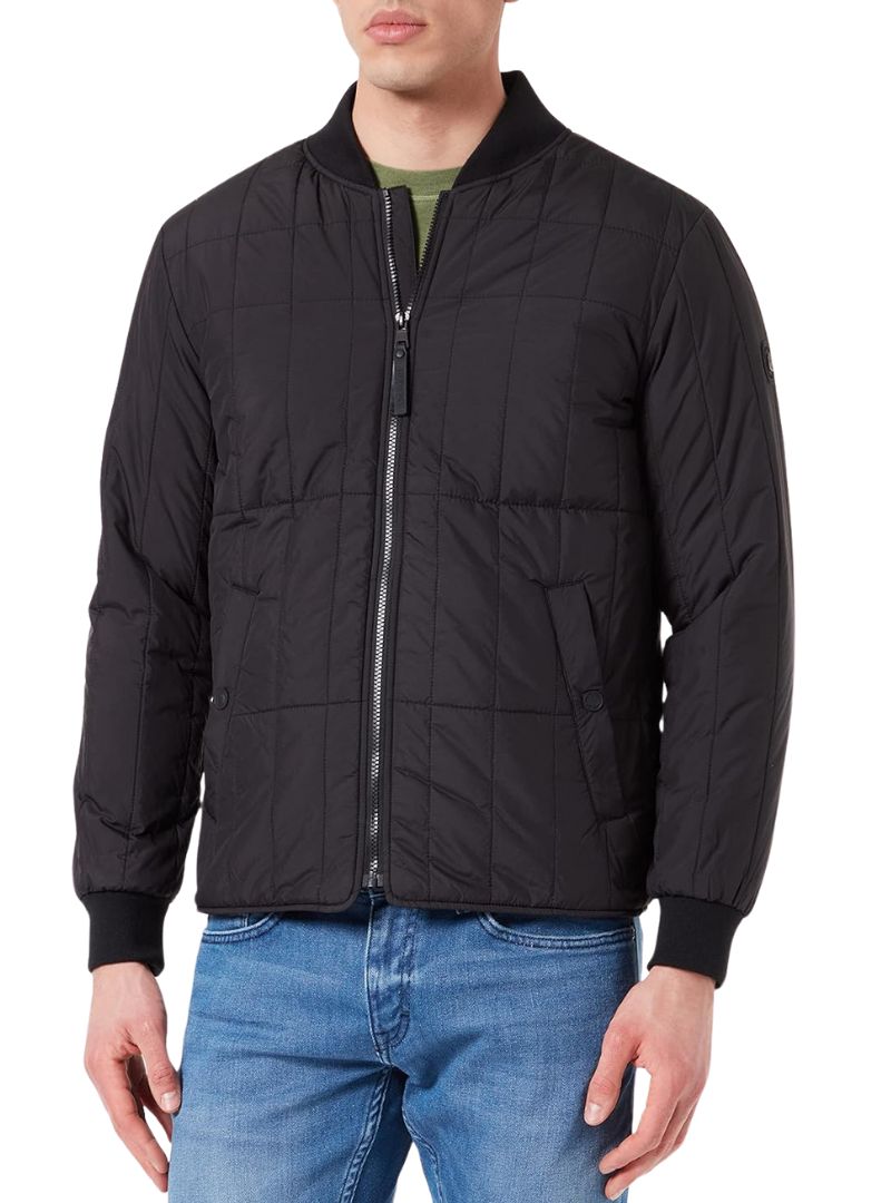BASIC QUILTED BOMBER JACKET