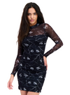 Cropp Ladies Eye Printed Bodycon Mesh Dress - Black