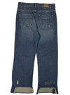 Inside Ladies Rib Detail Jeans - Blue