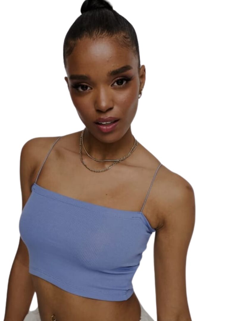 RIB TEXTURED CAMI CROP TOP