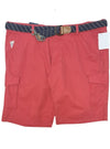 Mcneal Mens Formal Shorts With Belt - Red