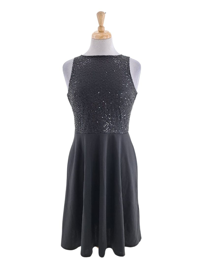 SEQUIN FLARE DRESS