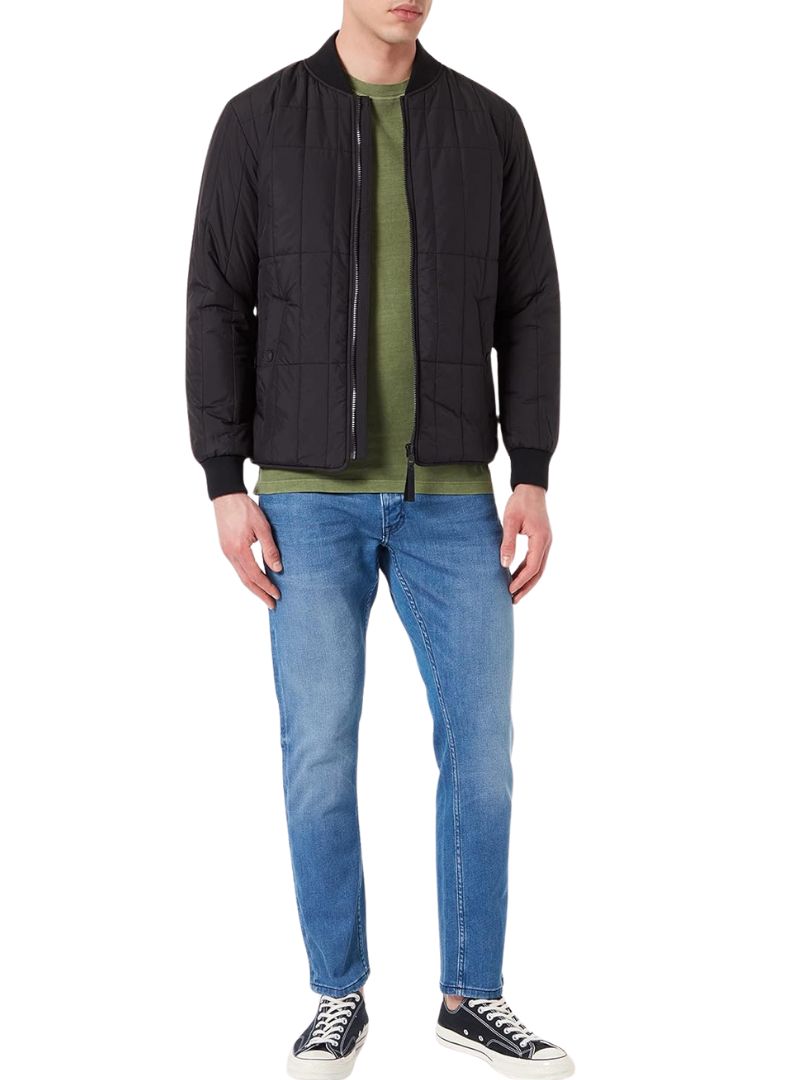 BASIC QUILTED BOMBER JACKET