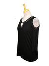 Solene Ladies Cold Shoulder T-shirt - Black/Silver