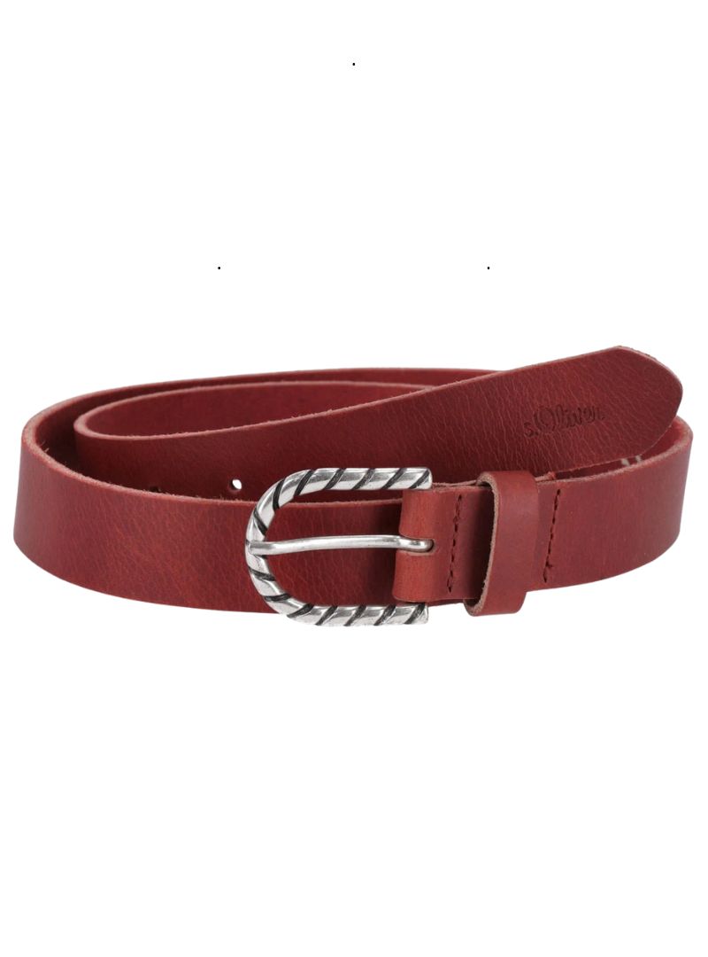 S.oliver Ladies Detail Buckle Belt - Red