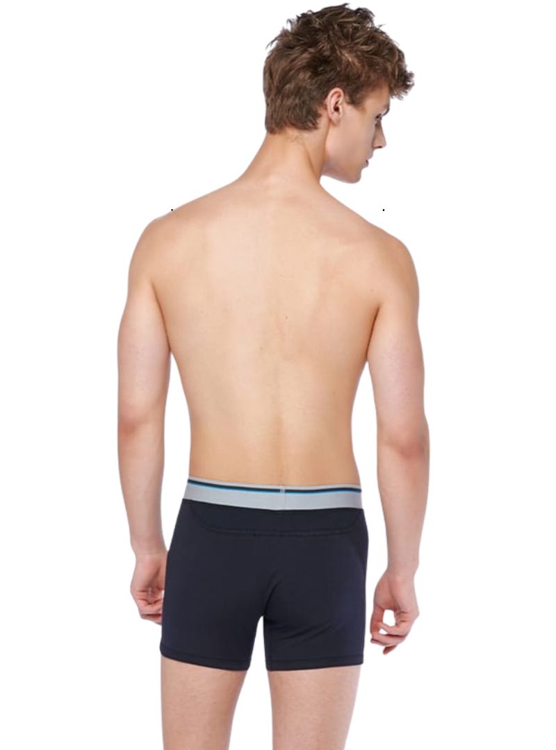 Da,gi Mens Underwear Boxer Shorts - Black/Grey/Blue