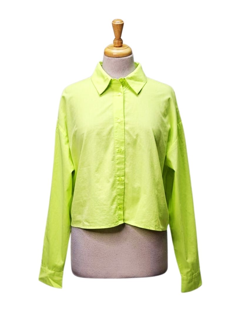 Terranova Ladies Buttoned Down Blouse - Green