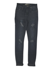 Inside Ladies Distressed Jean - Charcoal