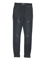 Inside Ladies Distressed Jean - Charcoal