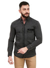 Jack & Jones Mens Buttoned Shirt - Grey/Black