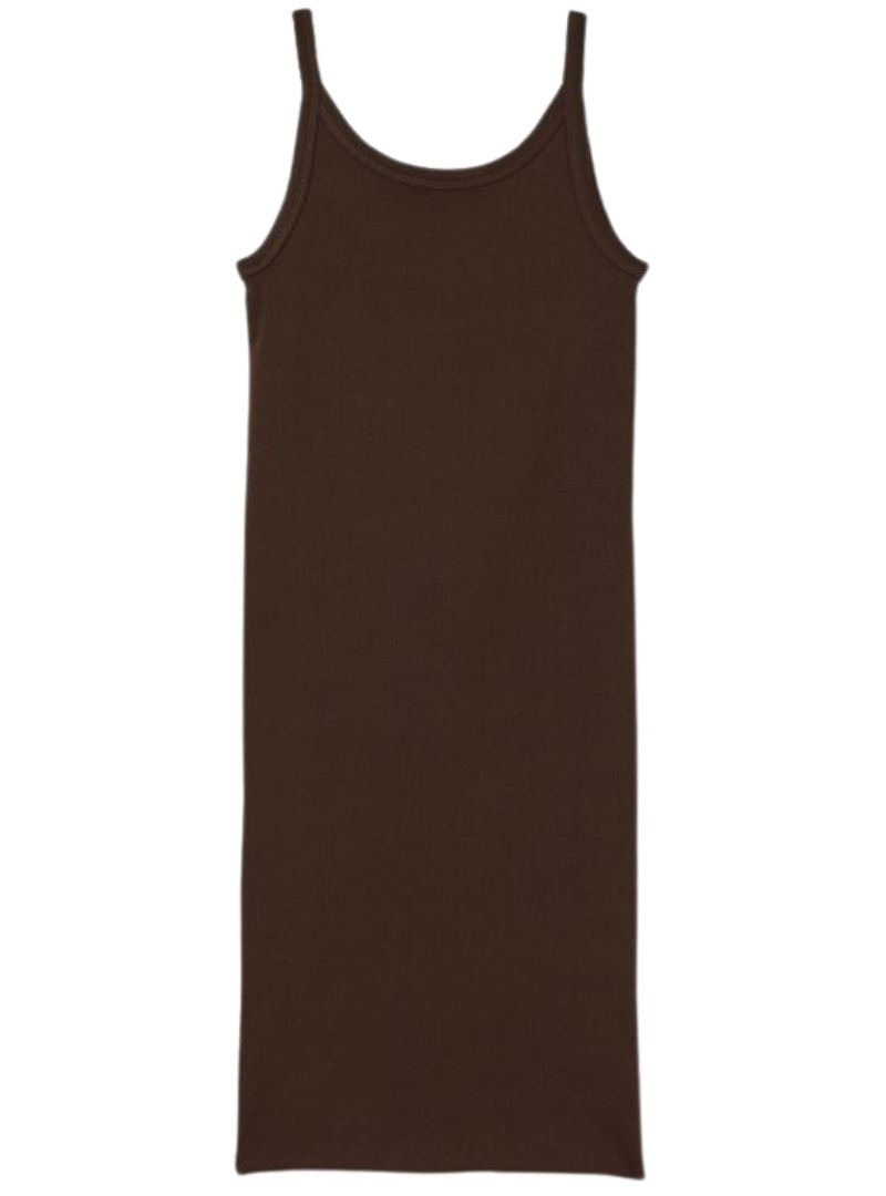 RIBBED SLEEVELESS JERSEY DRESS