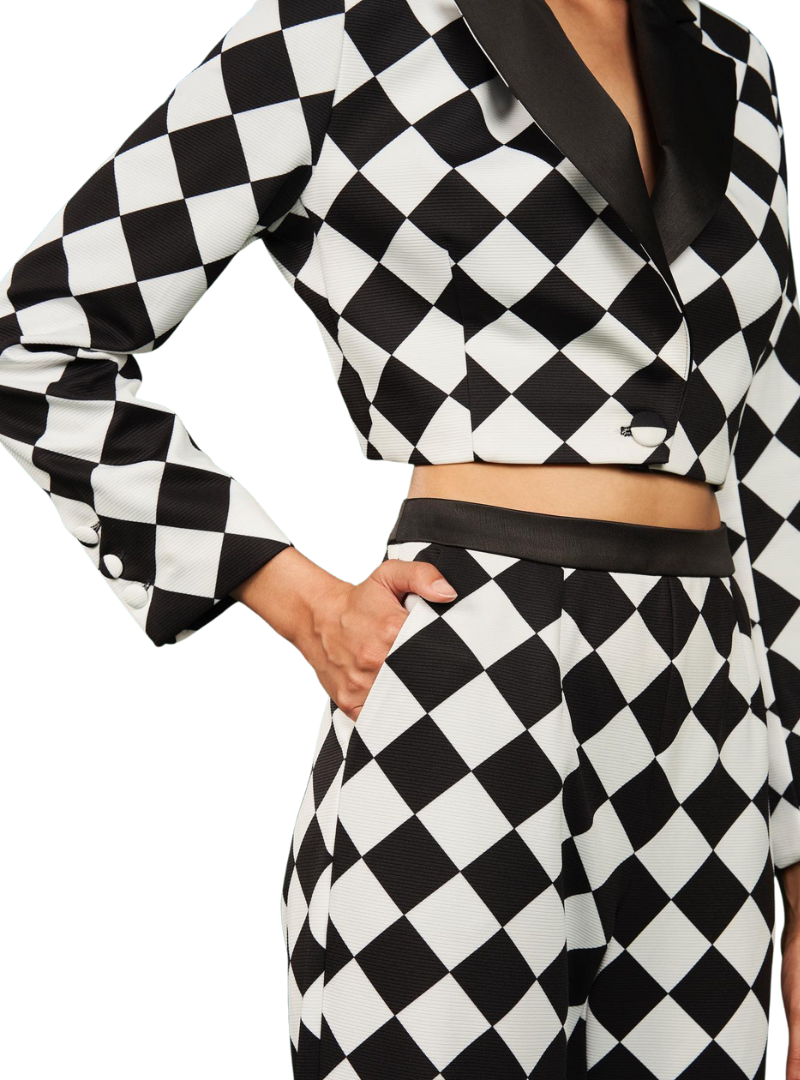 Vanessa Gounden Claudia Formal Jacket - Black/White