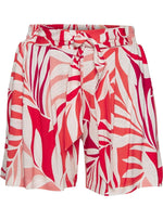 Lascana Ladies Printed Casual Short - Beige/Red/Pink