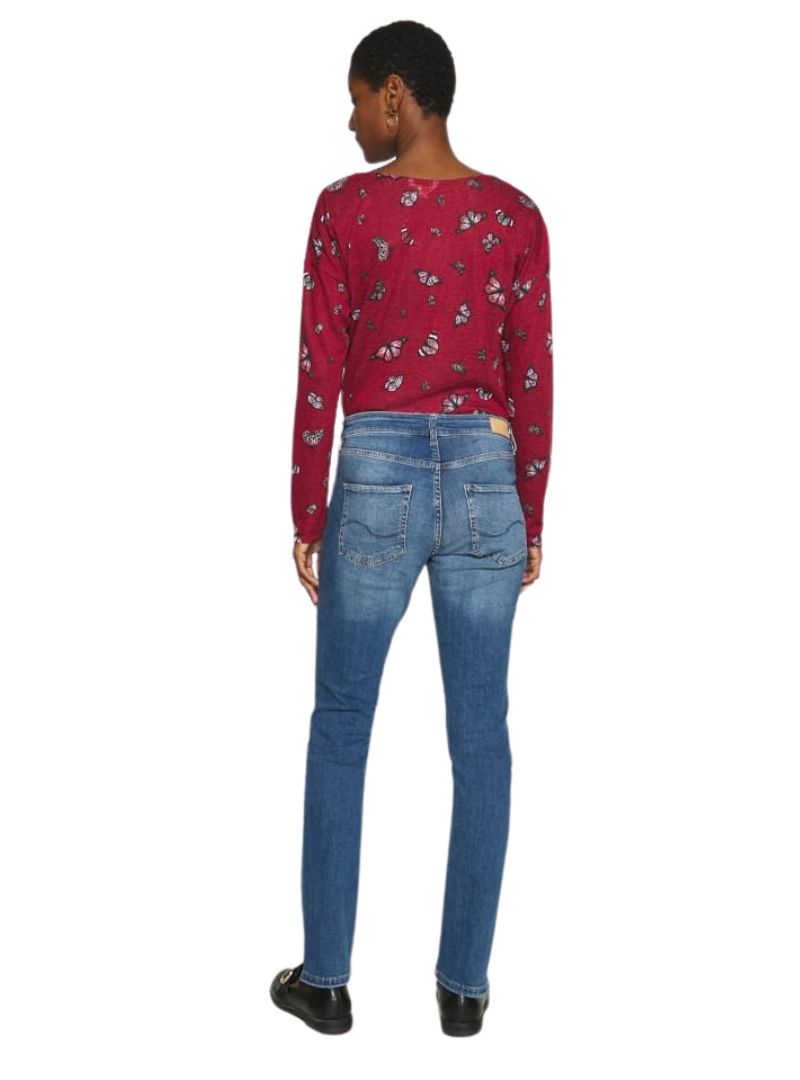 MID RISE SLIM LEG JEAN