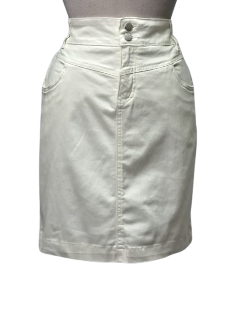 Bonprix Collection Ladies Denim Skirt - White