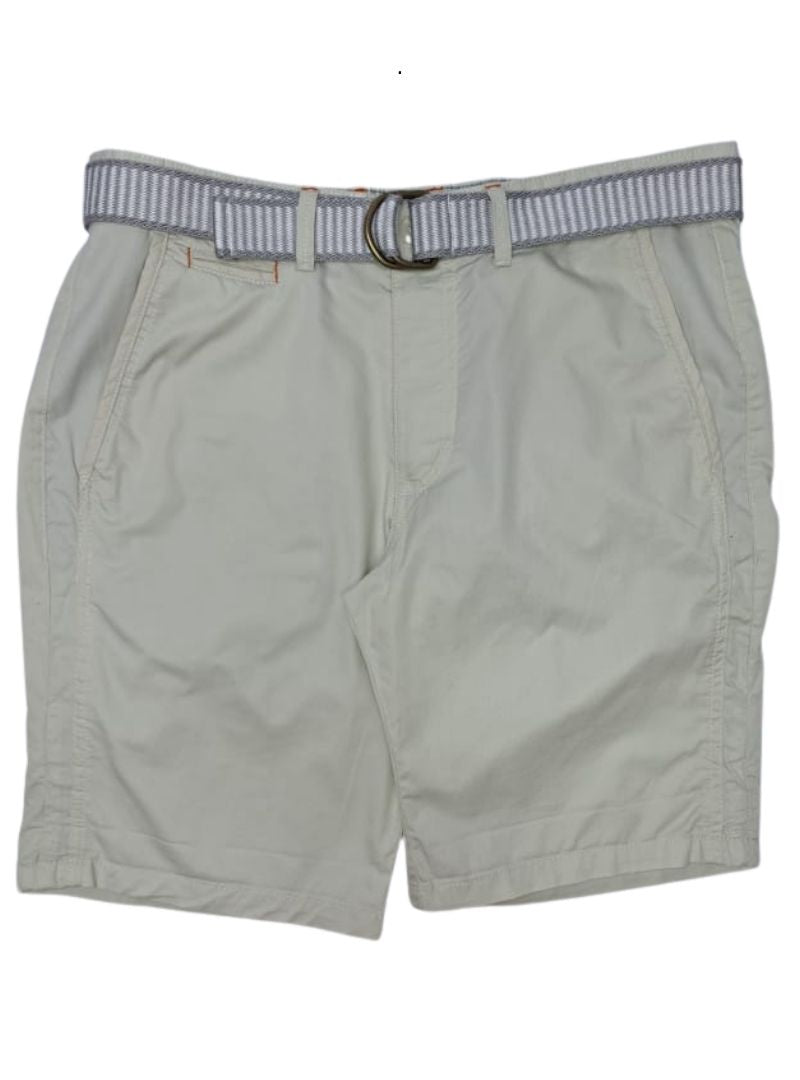 Mcneal Mens Formal Shorts With Belt - Beige
