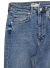 Inside Ladies Ribbed Detail Jeans - Blue