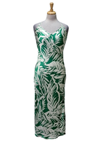 Forever 21 Printed Satin Dress - Green