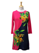 Ada Gatto Ladies Floral Dress - Pink/Navy