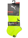 Puma Ankle-Length Socks (2-Pack ) - Neon Yellow/Black