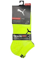Puma Ankle-Length Socks (2-Pack ) - Neon Yellow/Black