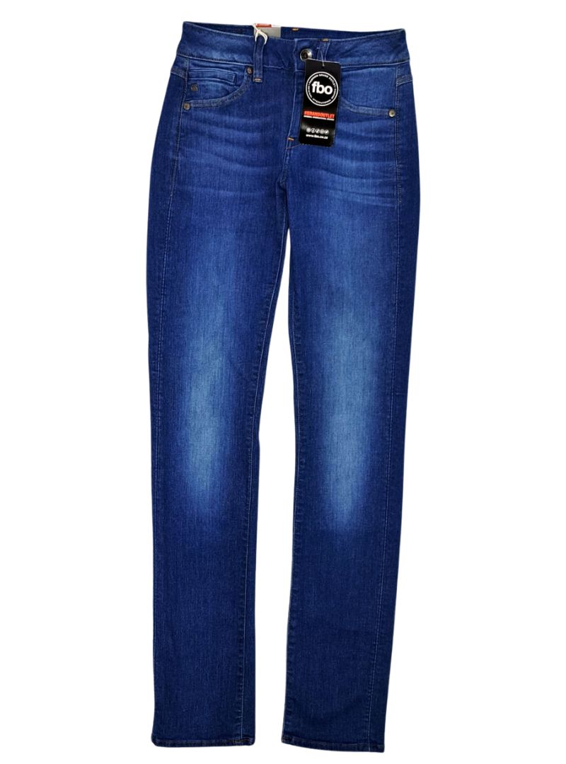 G Star Raw Denim Ladies Mid Straight Jean - Blue