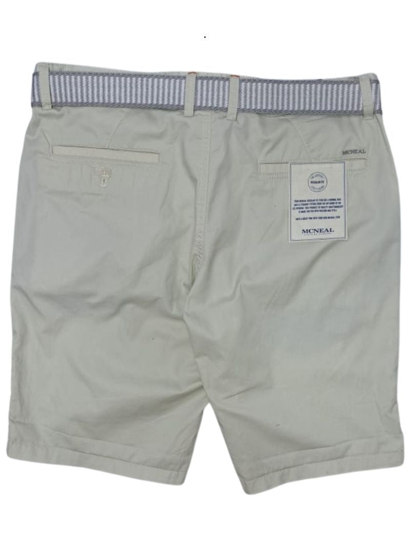 Mcneal Mens Formal Shorts With Belt - Beige