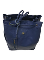Ditsibi Genuine Leather Backpack - Blue