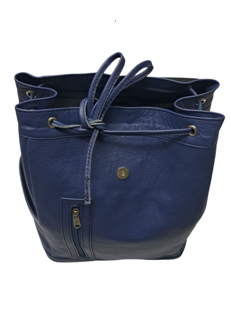 Ditsibi Genuine Leather Backpack - Blue