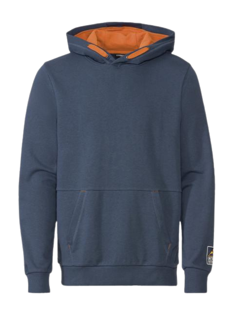 Livergy Mens Fleece Hoodie - Navy/Orange