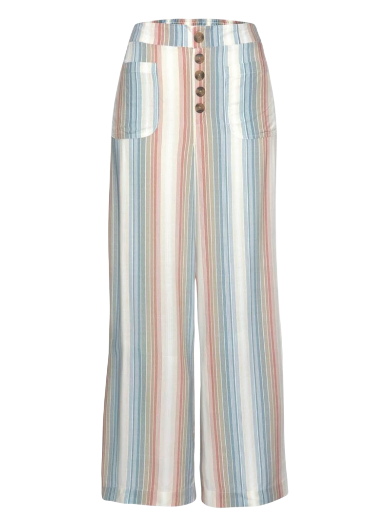 Lascana Ladies Striped Pants - Red/Blue/White