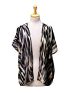 Inside Ladies Printed Kimino - Black/Beige/White