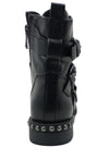 BUCKLE DETAILED STUD BOOTS