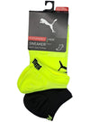 Puma Ankle-Length Socks (2-Pack ) - Neon Yellow/Black