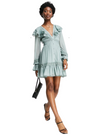 Asos Design Ladies Ruffle Detail Dress - Sage Green