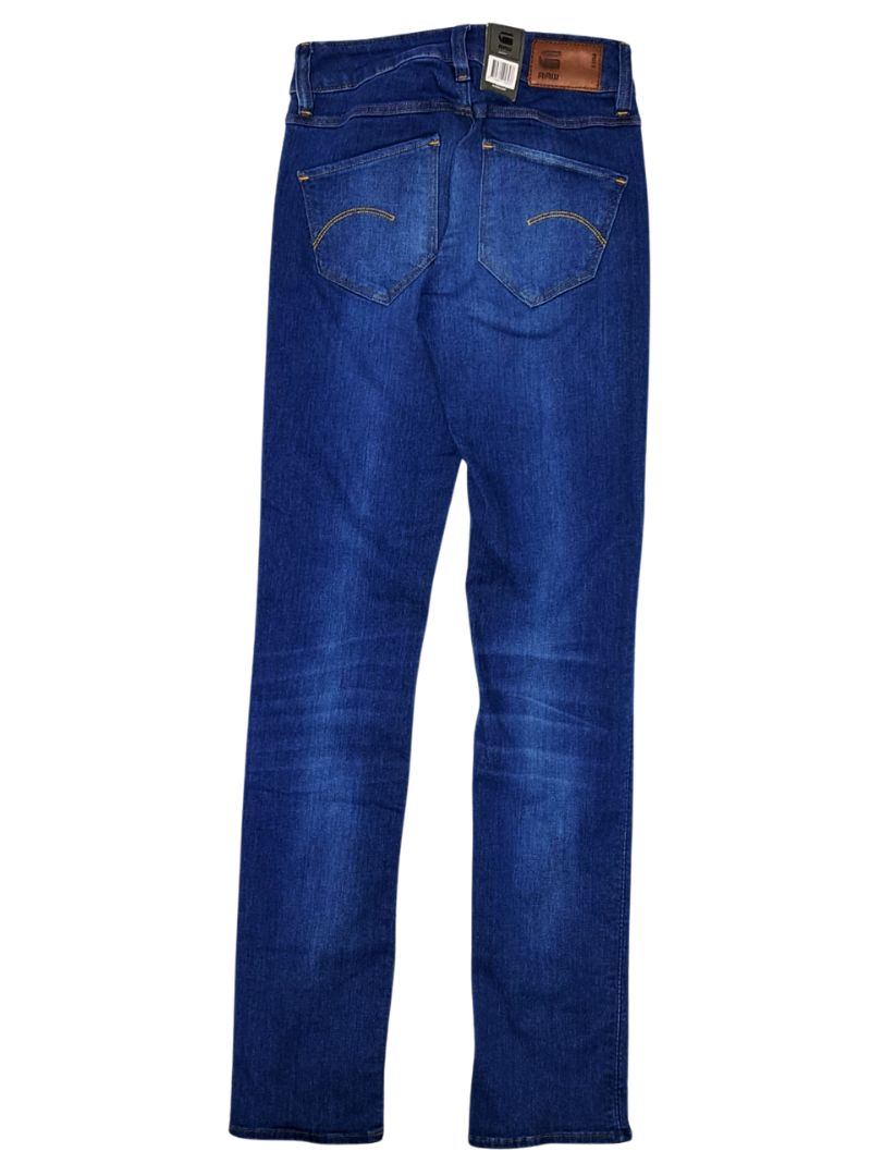 G Star Raw Denim Ladies Mid Straight Jean - Blue
