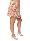 Forever 21 Ladies Floral Wrap Short - Red/White/Yellow