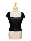 Reserved Ladies Knitted Casual Top - Black