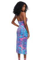 Forever 21 Ladies Tie Dye Mesh Dress - Blue/ Purple
