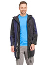 Jack & Jones Mens Hooded Zip Up Jacket - Black/Blue