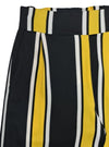 Indide Ladies Striped Detail Trouser - Black/Yellow/White