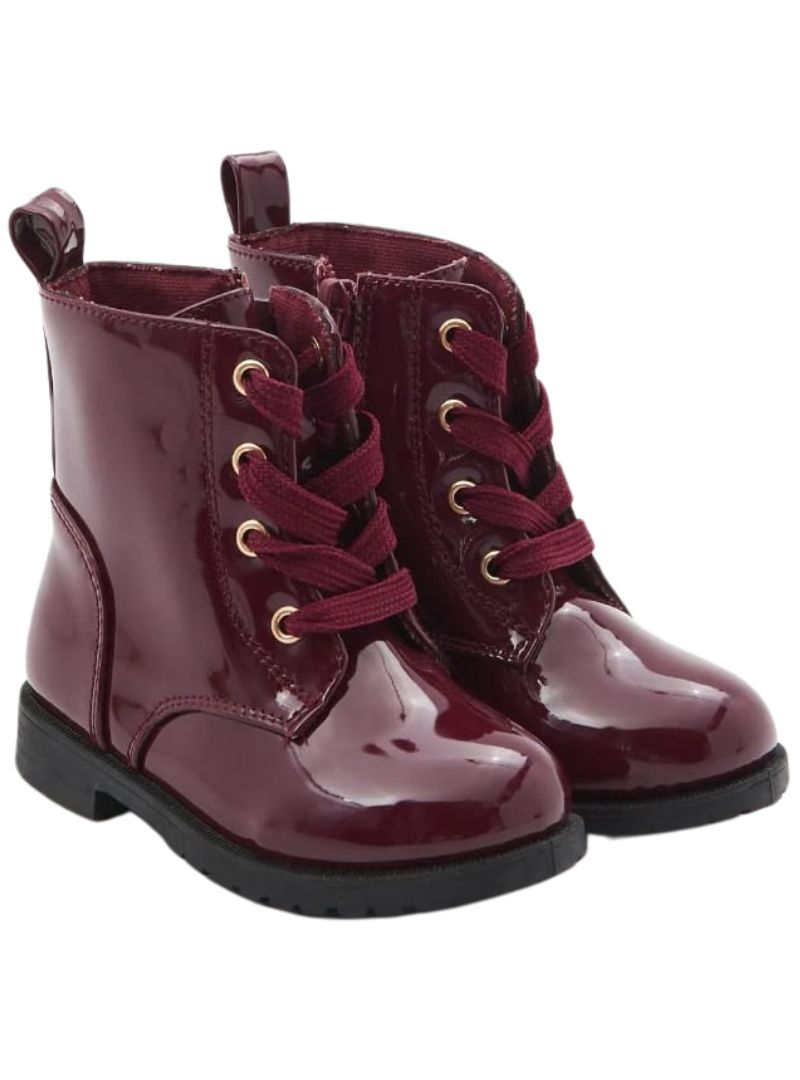 LACE ZIP UP ANKLE BOOTS
